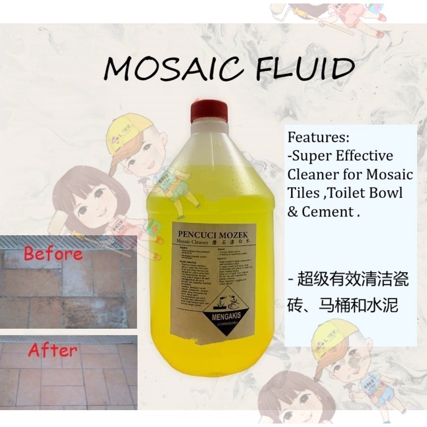 3L MOSAIC FLUID (ACID) CEMENT TILE REMOVER MOSAIC CLEANER ASID PENCUCI LANTAI MOZEK SIMEN