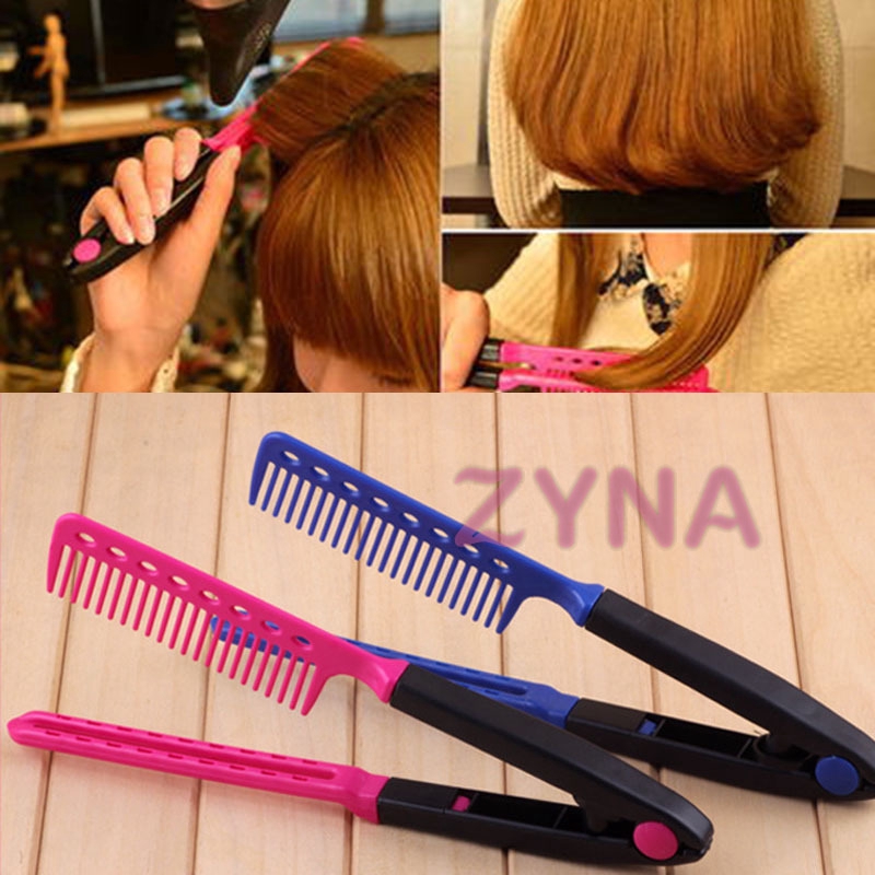 Ready Stock V Type Hair Straightener Comb Anti-static DIY Brush Salon Haircut  Styling Tool SG | Shopee Singapore