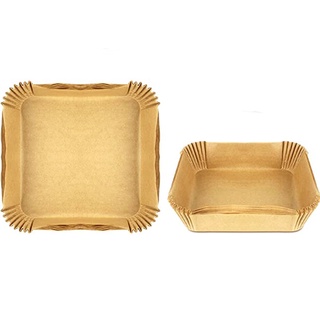 30/50/100 Sheets Square Disposable Paper Mats/ Air Fryer Non-Stick Paper Liner/ Multifunction Kitchen Waterproof Baking Pan #8