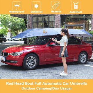 SG Seller 4.6m Full-Automatic Car Sun Shade Umbrella Car Cover Outdoor Protection Remote Control Cover Car Shade Cover