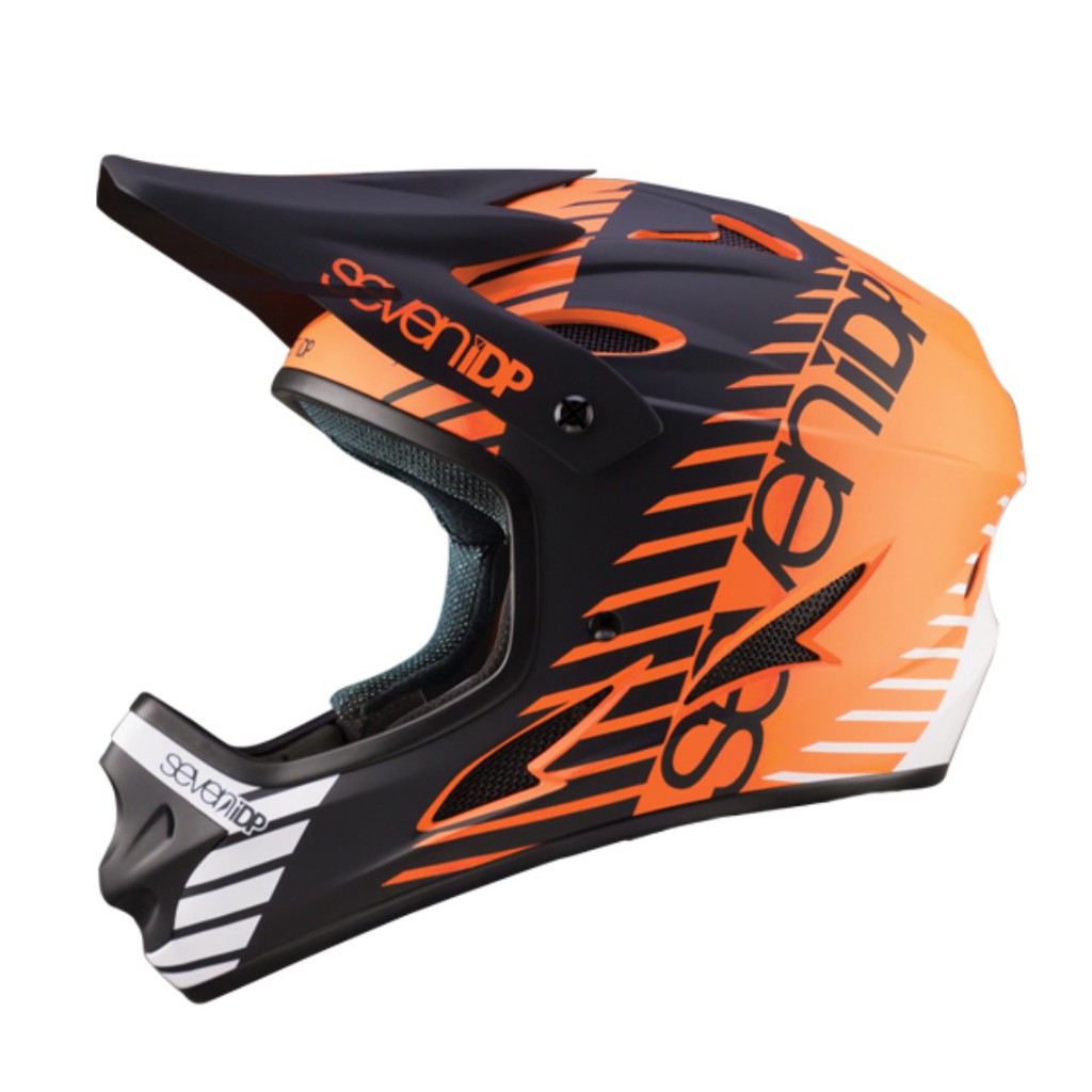 7iDP M1 Full Face Helmet Tactic Orange/Black/White for Downhill Bicycle