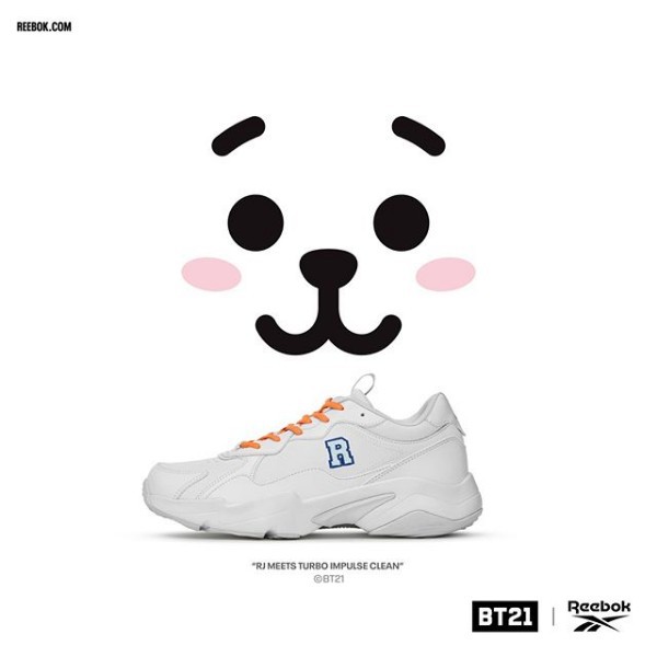 💖 BIG SALE 💖 BTS BT21 X Reebok Turbo Impulse Clean - RJ | Shopee Singapore