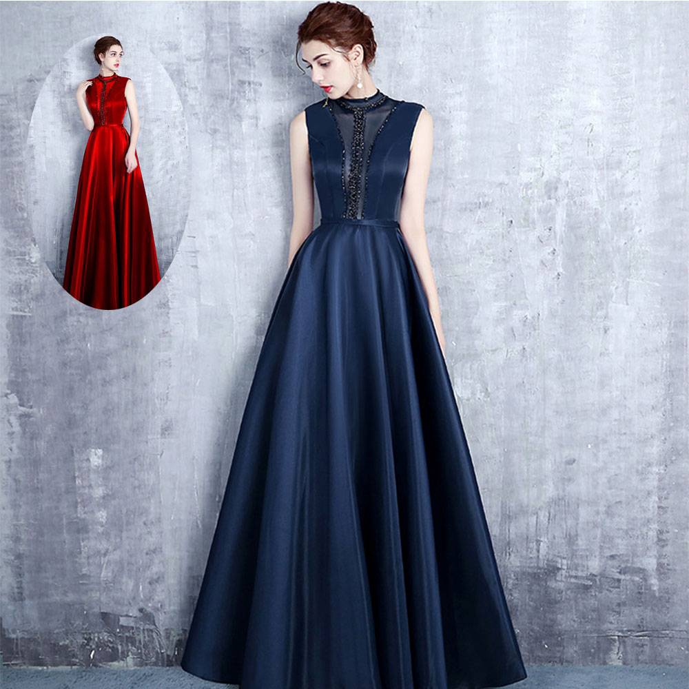 blue bridal maxi dress