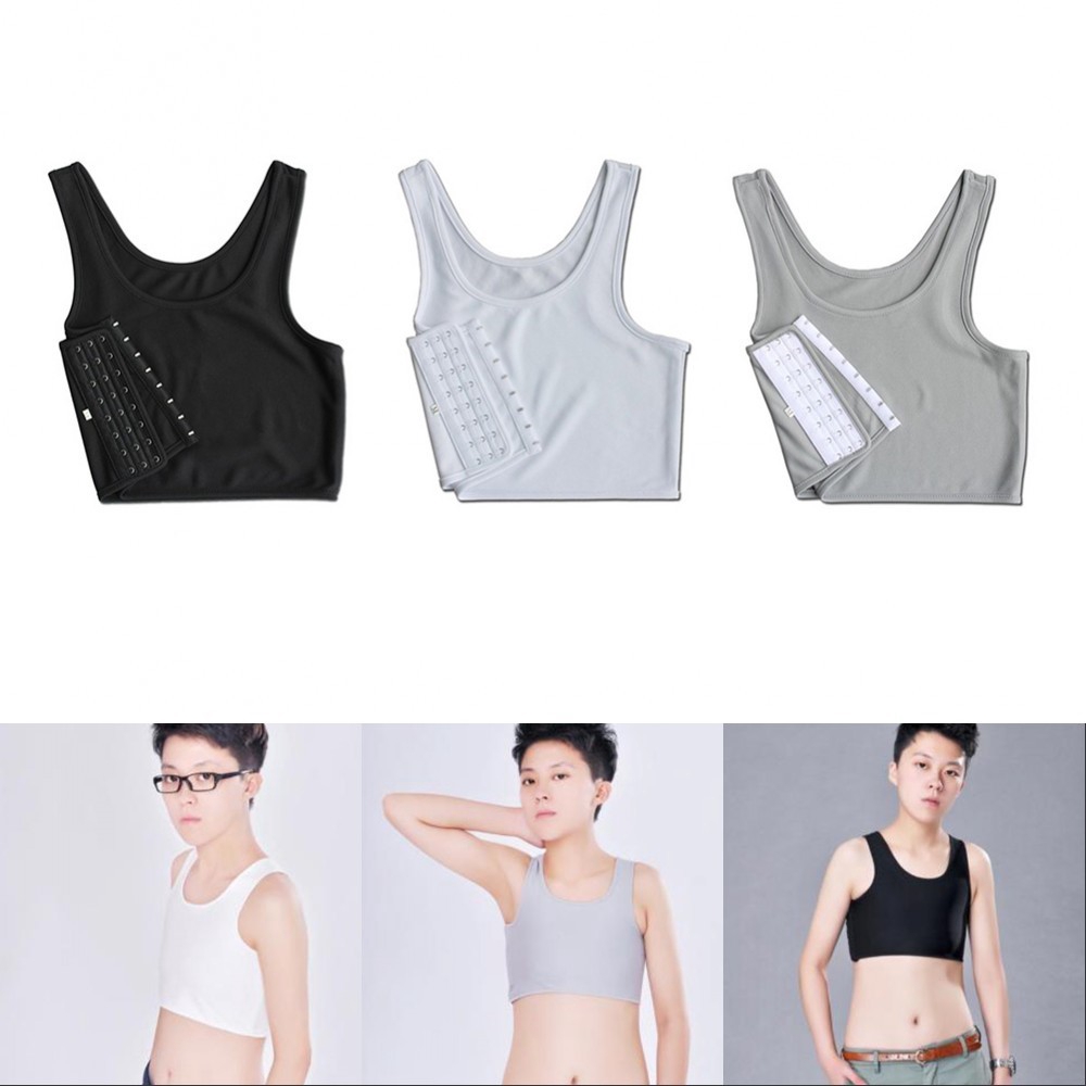 Breathable Breast Vest Chest Buckle Binder Trans Tomboy Lesbian Cosplay M-XXL