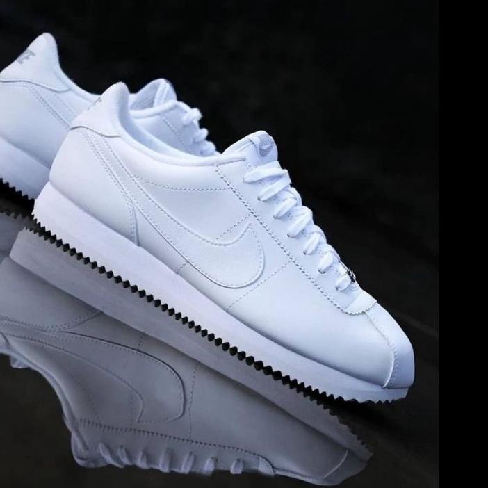 all white cortez nike