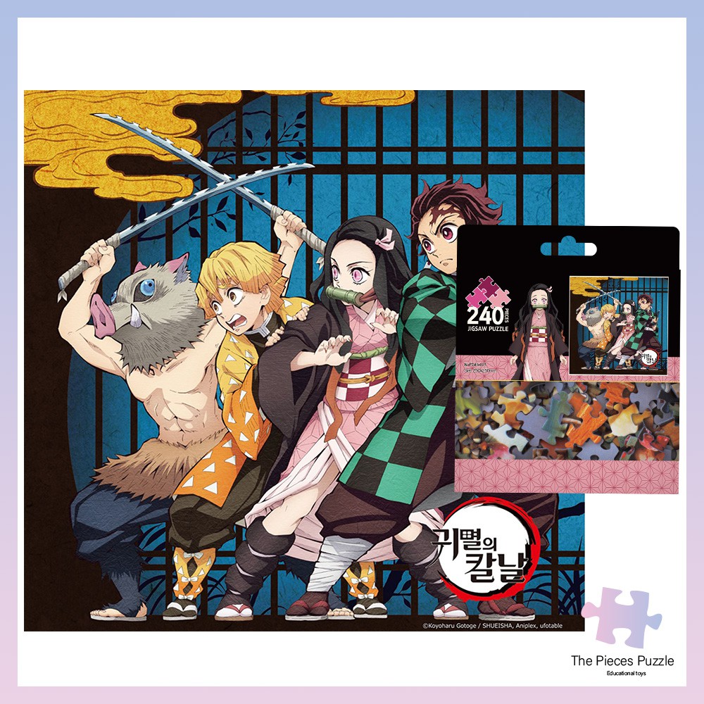 Demon Slayer 240 Pieces Jigsaw Puzzle Tanziro Zenitsu Inosuke Nezuko ...