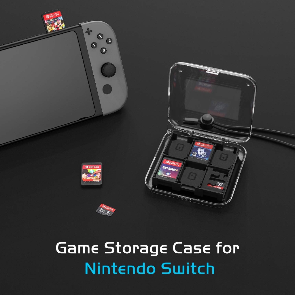 Game Card Case for Nintendo Switch and Switch Lite, 12 Game Cartridges Holder Switch Game Storage Hard Protective PC Box