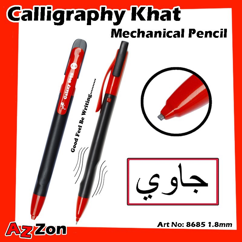 5 Pcs Calligraphy Khat Mechanical Pencil 1 8mm Pencil Khat Mechanical Pencil Khat Nasakh Shopee Singapore