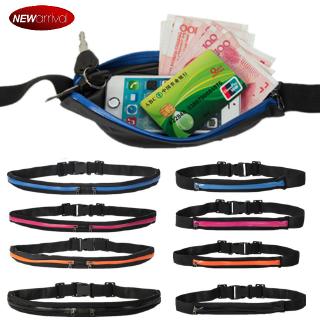 Waterproof Double Pocket Waist Hip Bag Adjustable Chest Pack Casual 5.5” Phone Key Purse Money Fanny Belt Pouch Travel Accessory