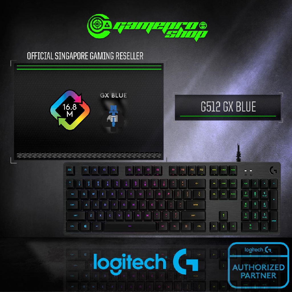 Logitech G512 Carbon (Tactile/Linear/Gx Blue) RGB Mechanical Gaming ...