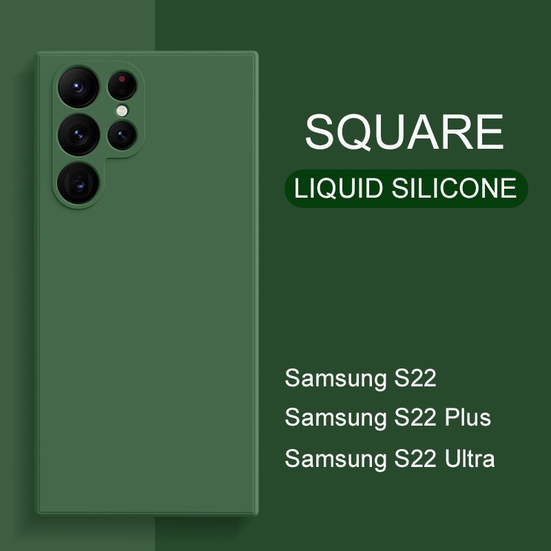 Samsung Galaxy S22 Ultra S22 Plus Original Soft Square Liquid Silicone