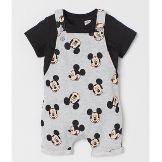 Lightning Overalls With MICKEY Mouse Shirt For Boys And Girls Super Cute 8-14Kg