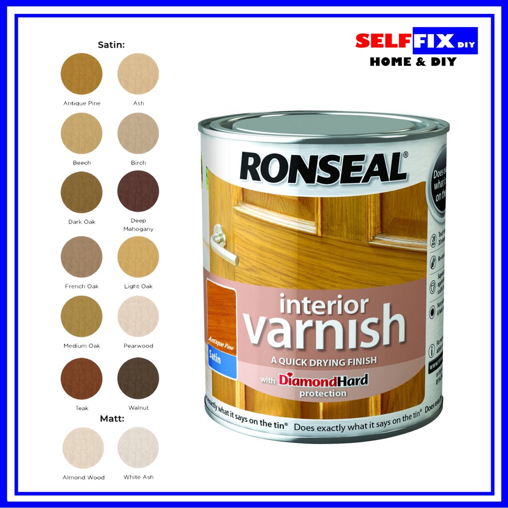 Ronseal Interior Varnish 250ml/750ml Shopee Singapore