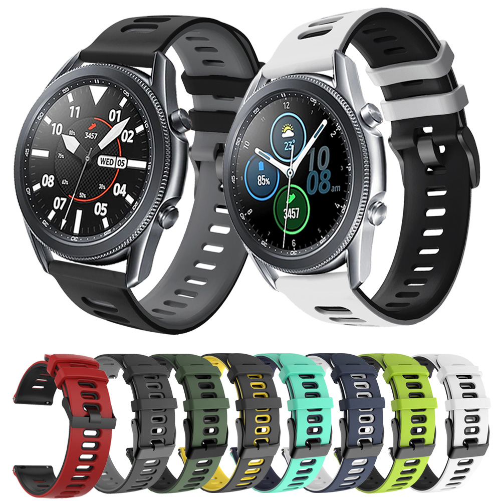 22mm Silicone Strap For Samsung Galaxy Watch 3 45mm 41mm Galaxy 42mm 46mm Active 2 40 44mm Gear S2 S3 Watch Band Shopee Singapore