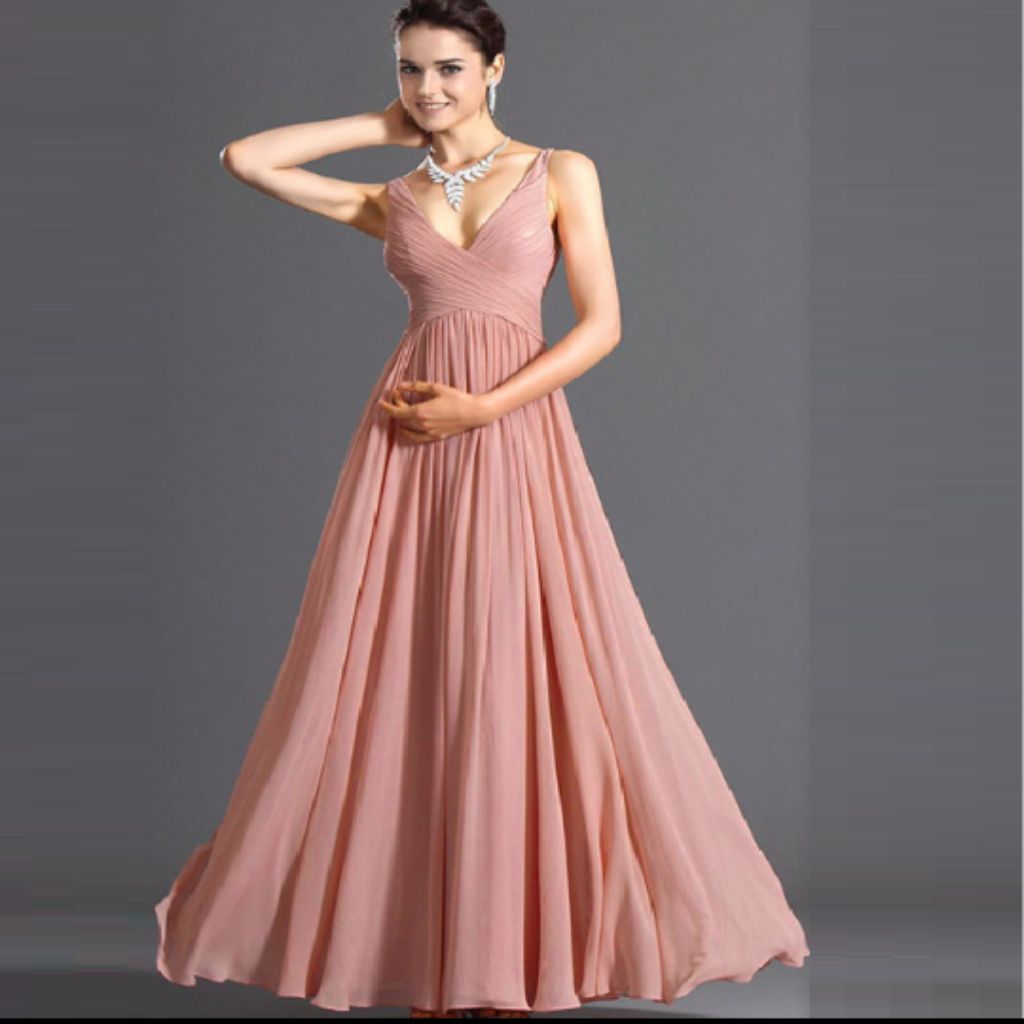 pink chiffon dress