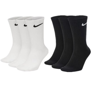 COD☑️1Pair Mid Cut Black/White Basketball Nike Socks For Men