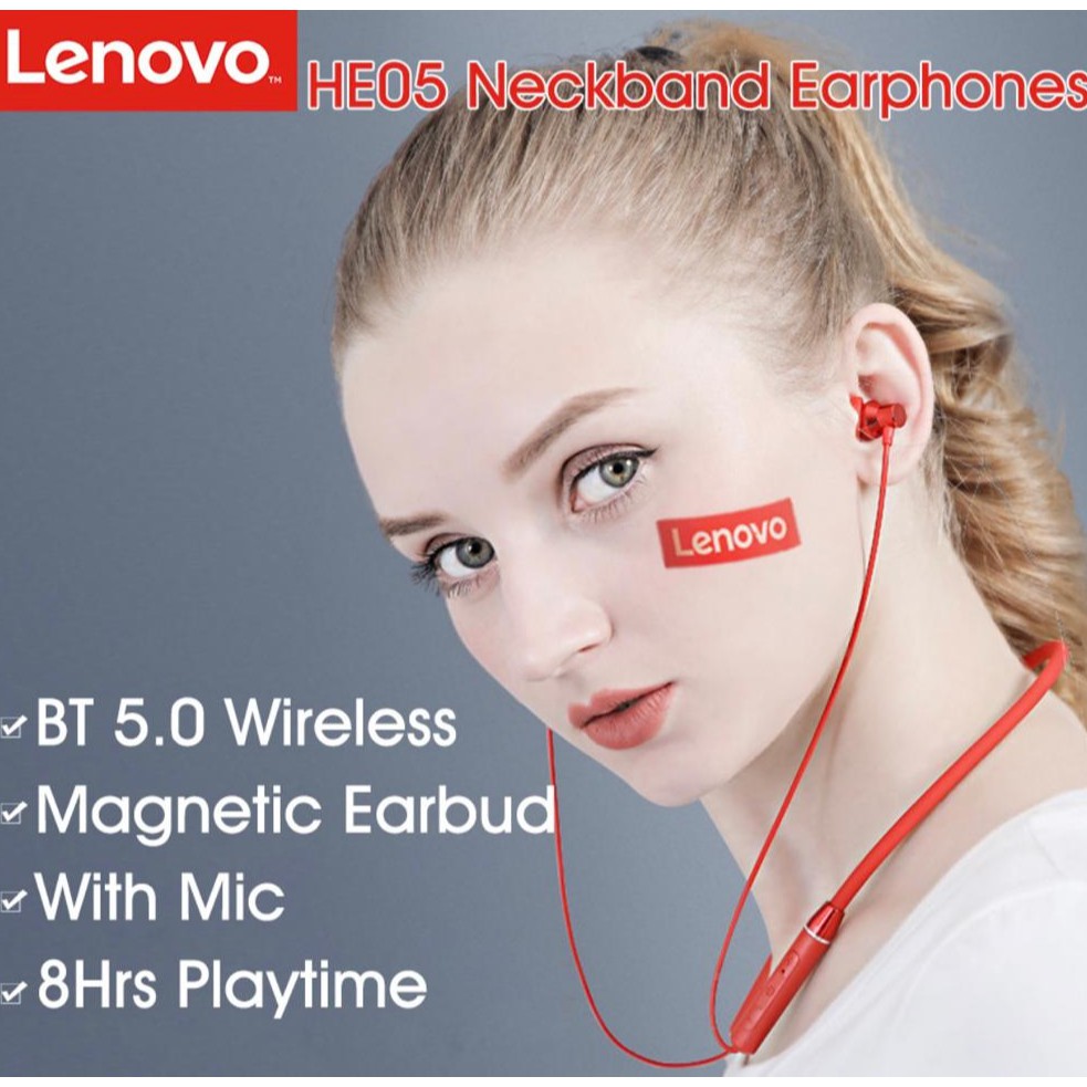 lenovo bluetooth hanging headphone he05