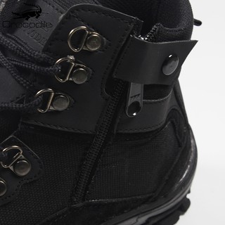 Men s crocodile  indicators black safety shoes  iron tip 