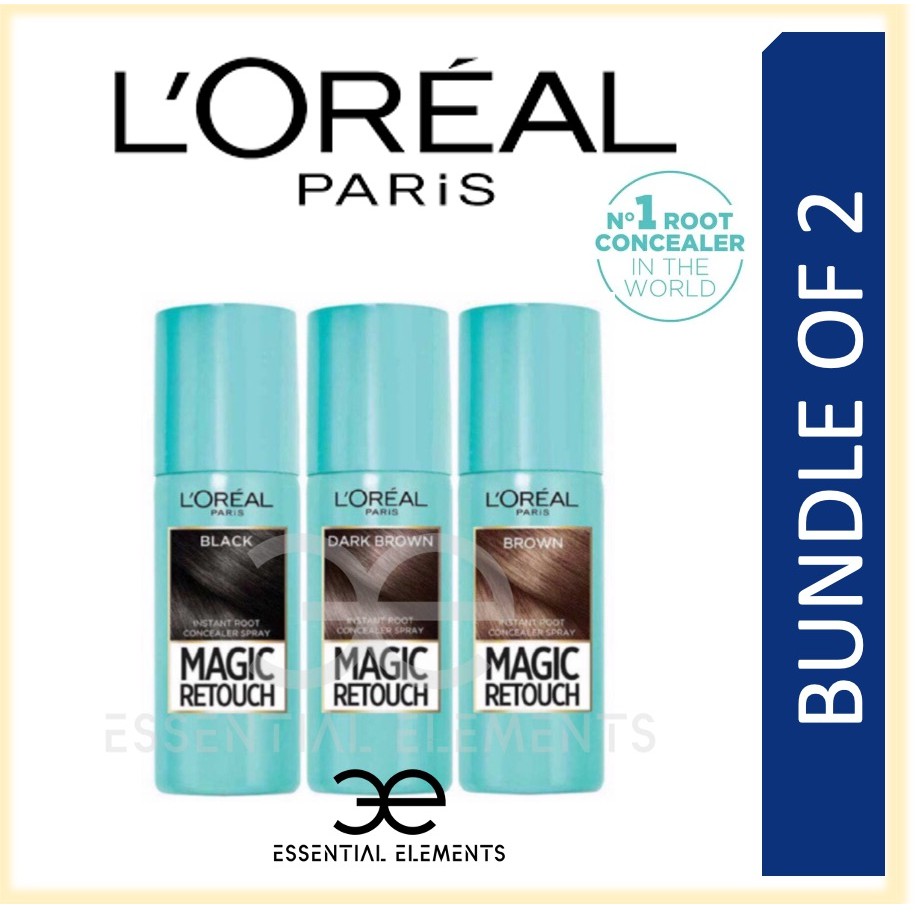 L'Oreal [Bundle of 2] Excellence Magic Retouch Spray Hair Roots Color|Loreal  Black/Brown|Instant Grey Root Concealer | Shopee Singapore