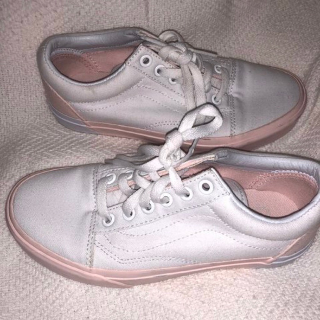 pastel pink sneakers
