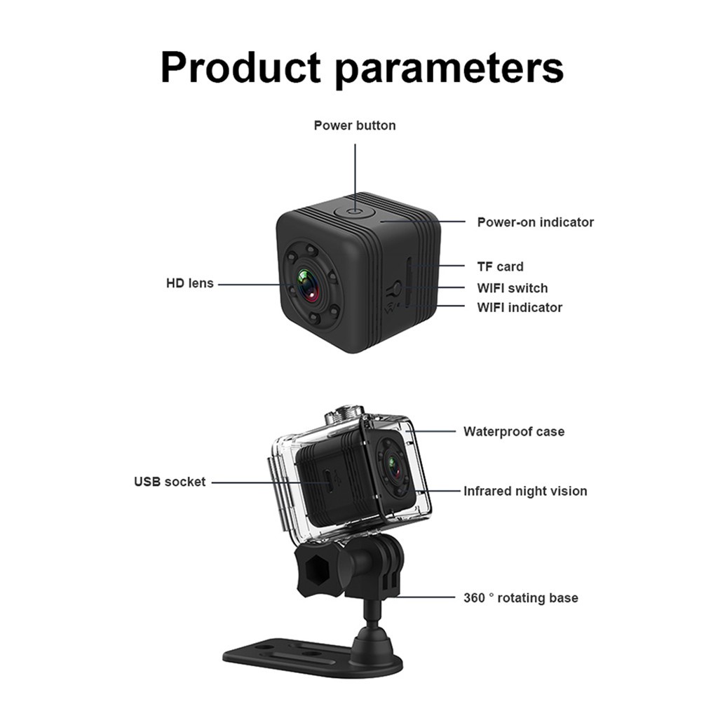 SQ29 IP 1080P Wireless Mini WiFi Action Kamera Cam Nachtsicht Wasserdicht
