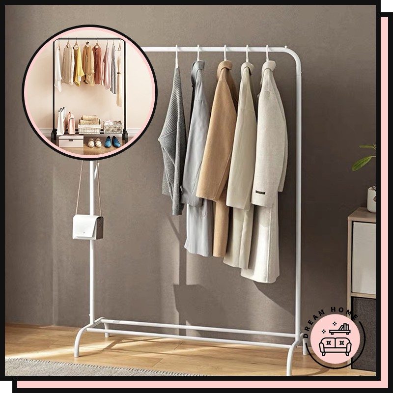 DreamHome SG Stock Clothes Rack Bedroom Clothes Rack Laundry Hanger