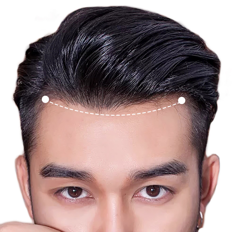 Wig male hairline wig patch forehead men High forehead bald wig real hair no  trace invisible Lianghai stickers | Shopee Singapore