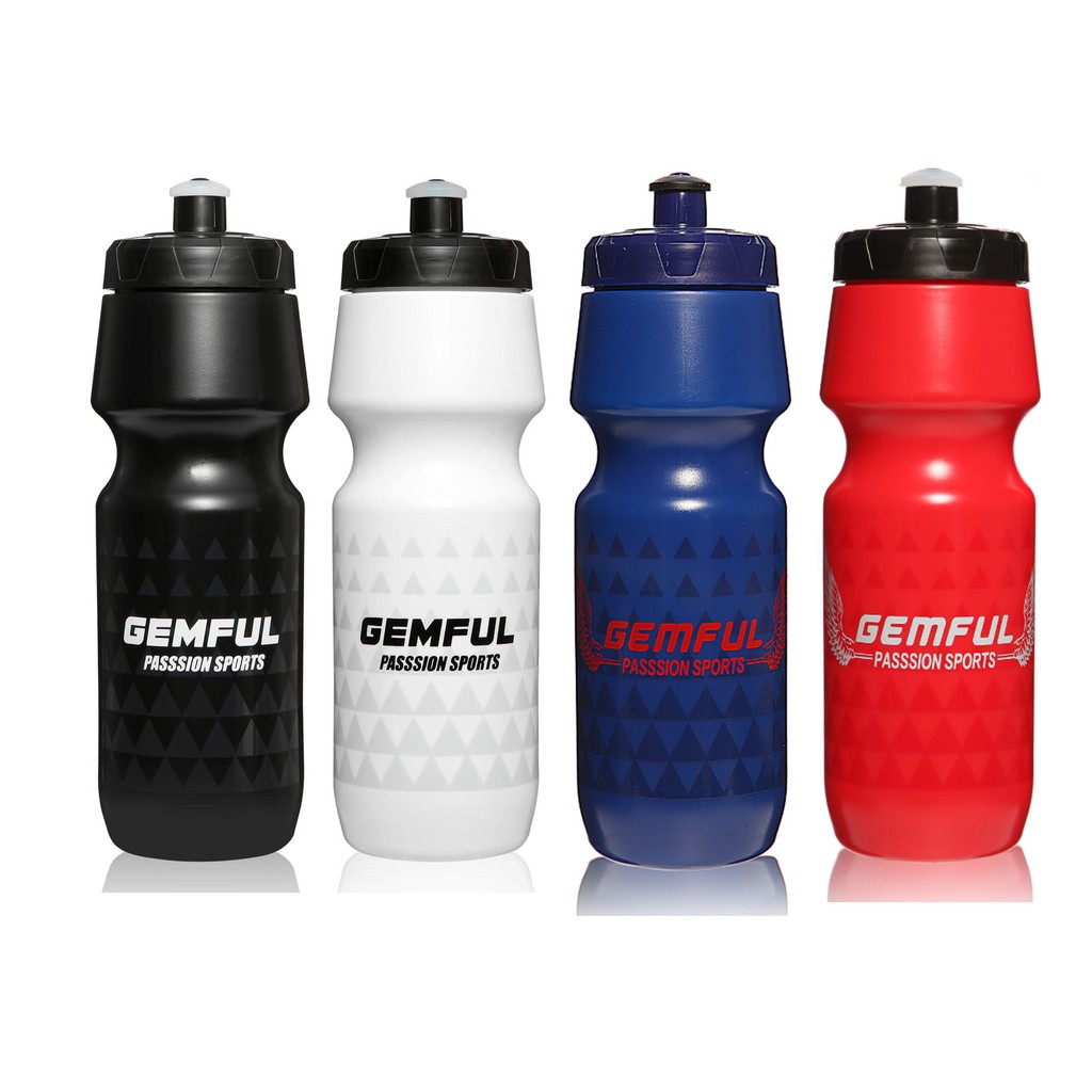 Sport Squeeze 750 ml Water Bottles for Bike GEMFUL 24oz Bicycle Bottle-BPA-free 