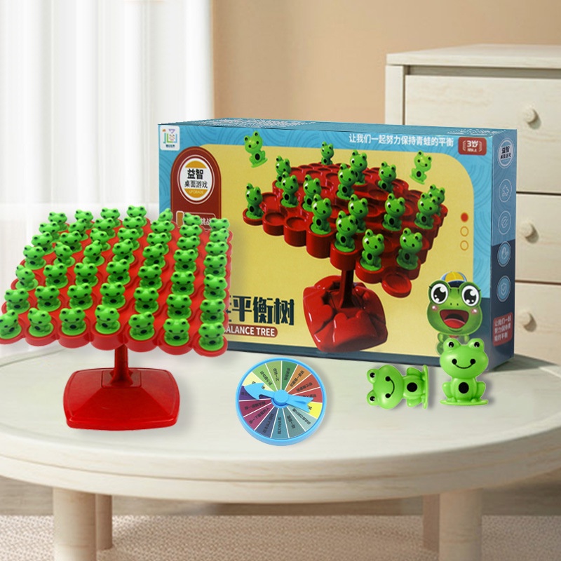 Montessori Frog Balance Tree Fun Educational Plastic Kids Learning Toys Parent-child Interactive Cool Math Game Two-player Kits