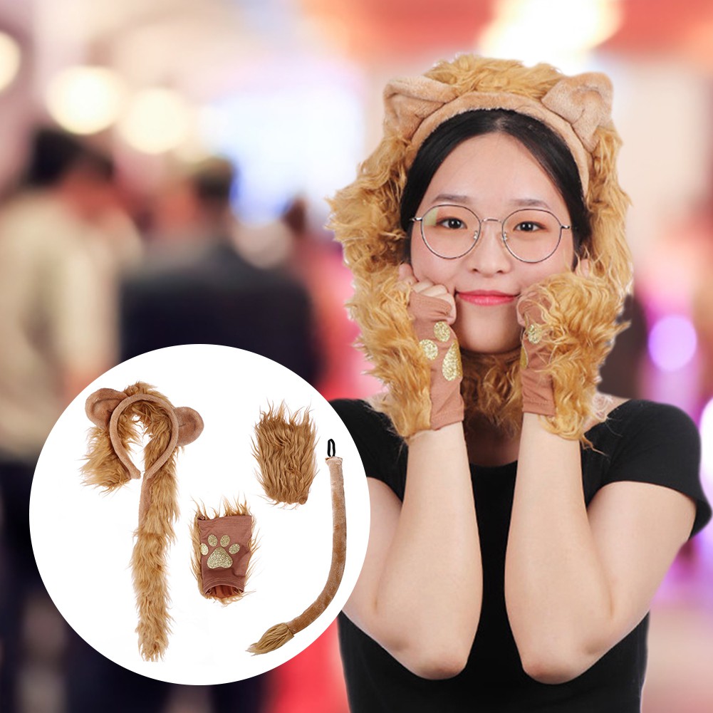 Lion tail and ears costume