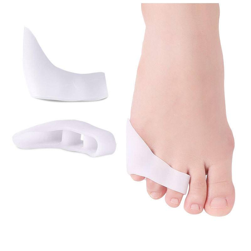2pcs Toe Separator Tailors Bunion Pads Gel Little Pinky Toe Protectors Sleeve Curled Pinky Toes