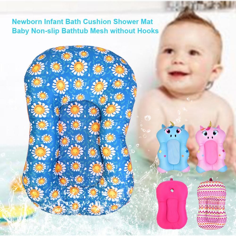 Newborn Infant Bath Cushion Shower Mat Baby Non Slip Bathtub Mesh