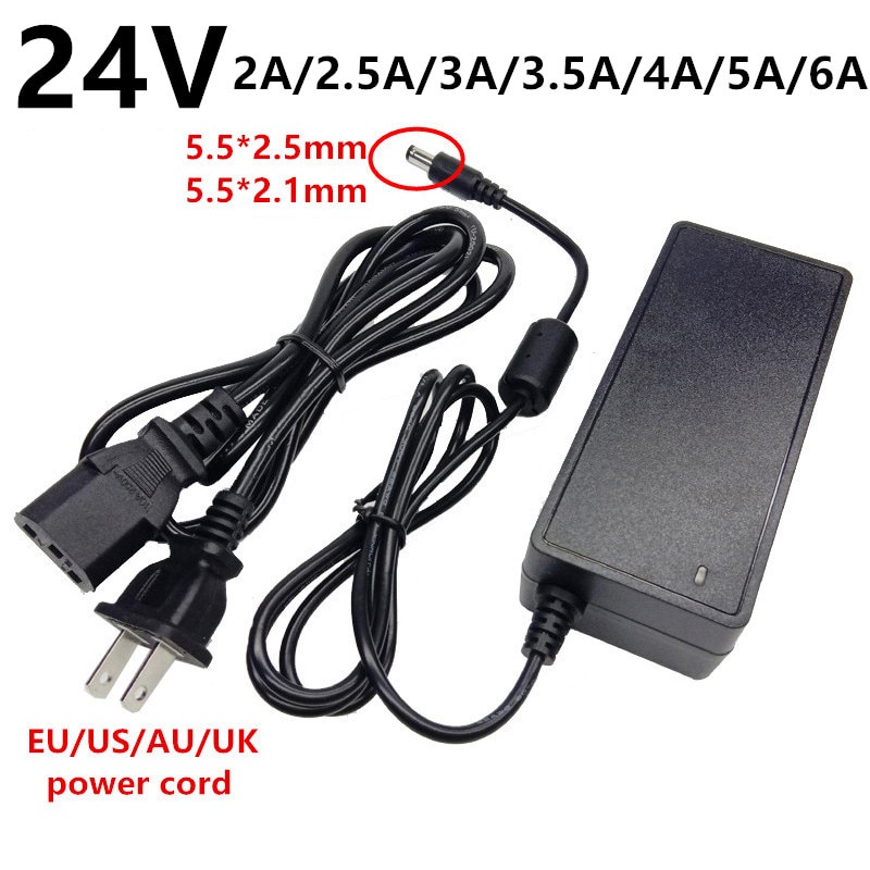 24V 2A 2.5A 3A 3.5A 4A 5A 6A universal Power Adapter AC DC Adaptor 220V