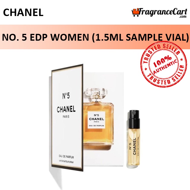 Chanel No. 5 EDP for Women ( Sample Vial) Eau de Parfum N°5 No 5  [Brand New 100% Authentic Perfume] | Shopee Singapore