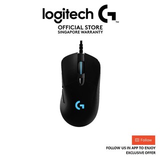 Logitech G403 HERO 25K Gaming Mouse,LIGHTSYNC RGB,Lightweight 87g+10g Optional,Braided Cable,25,600 DPI,Rubber Side Grip