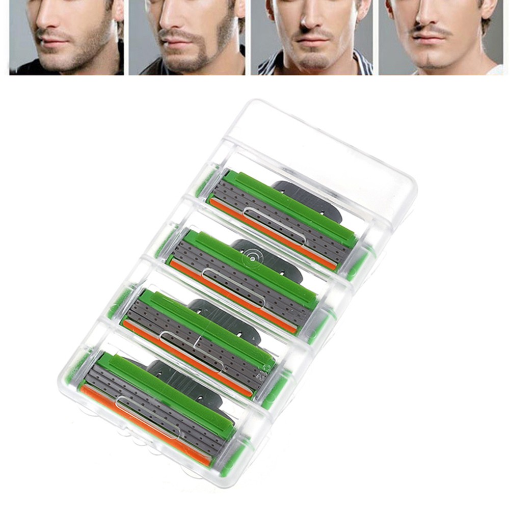 4pcs 3 Layers Sharp Replacement Blades Manual Razor Body Hair