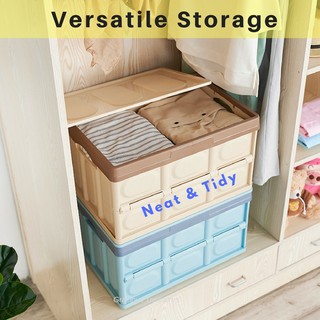 Stackable and Collapsible 56L Storage Box Foldable for Easy Storage Organizer Big Capacity 4 Trendy Colors #5