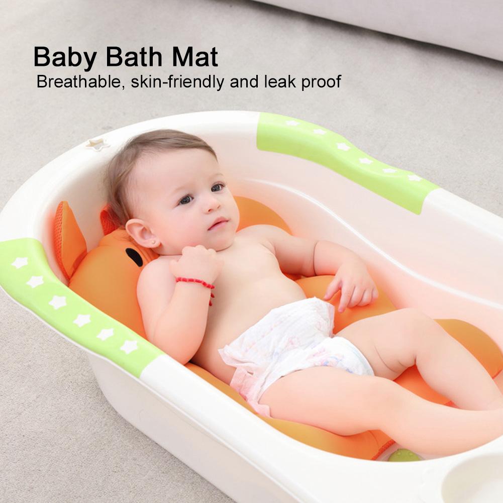 Baby Kids Bath Tub Bath Seat Soft Cushion Bathing Mat Safety Bed