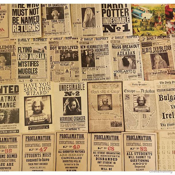 Harry Potter Poster Vintage Kraft Paper Dorm Bar Cafe Books Shopee Singapore