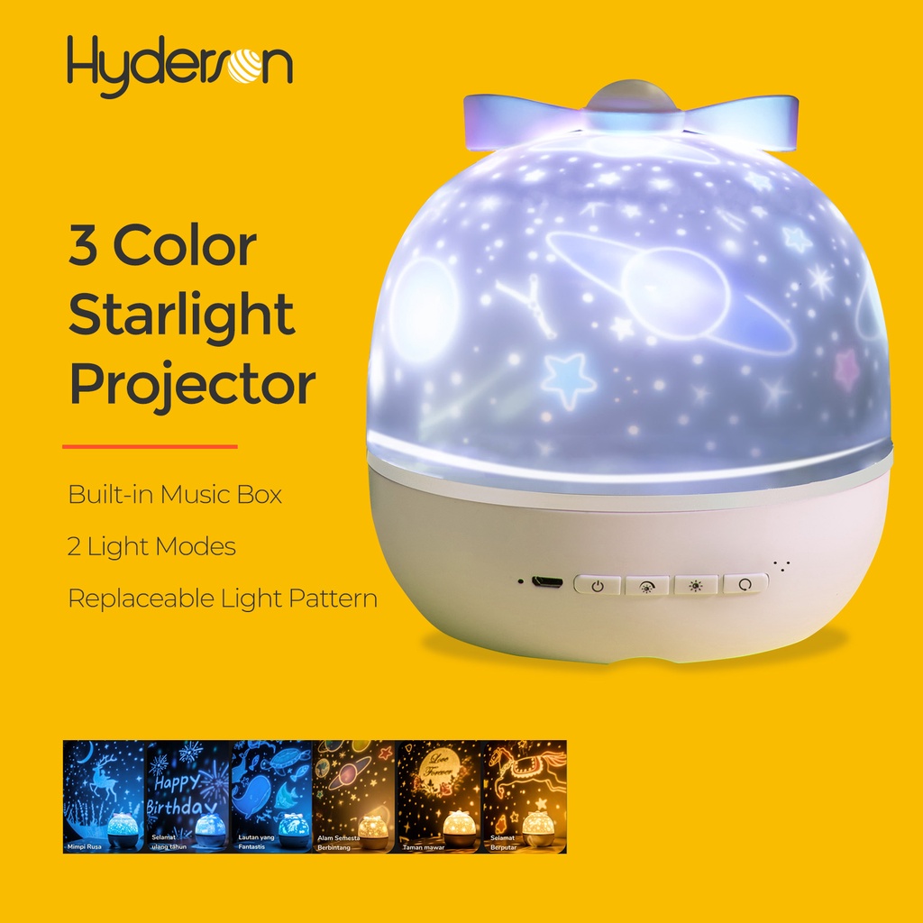 Hyderson Galaxy Light LED Star Light Projector Romantic Gift Starry Sky