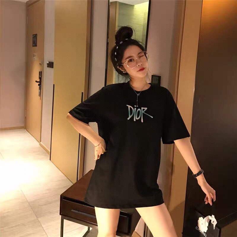 Download Letter LOGO printed on the back of the chest short-sleeved ...