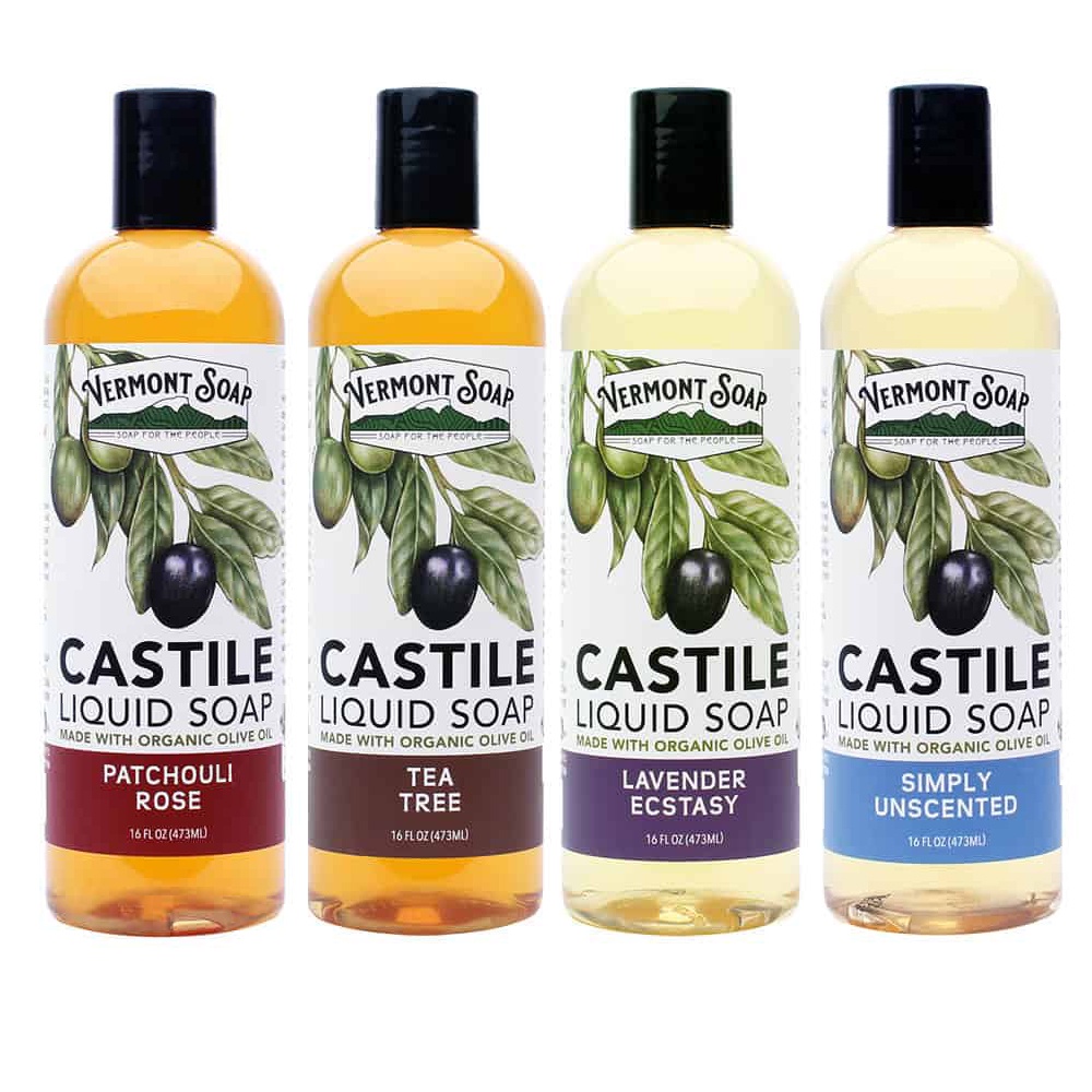 Organic Castile Soap for Eczema, Sensitive Skin, Baby [Vermont Soap