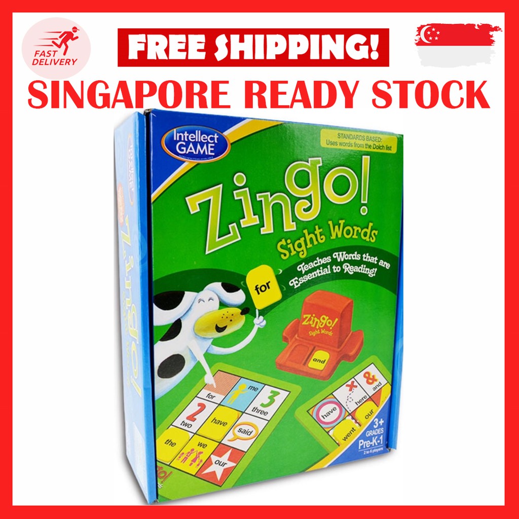 ZINGO SIGHT WORDS EARLY READING GAME FOR PRE K TO K 2 EDUCATIONAL GAME  LEARNING GAME WORDS GAME KINDERGARTEN GAME BEST | Shopee Singapore