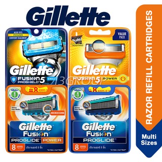 Image of Gillette Fusion Razor Shaver Refill Cartridges / Fusion5 ProShield Chill ProGlide Power SkinGuard Sensitive