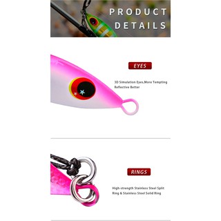 PROBEROS Metal Jig 10g/20g/30g//40g/60g Lead 3D Eyes Slow Jigging Spoon Fishing Lure For Saitwater Fishing Grea #6