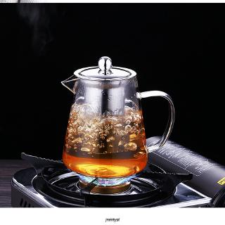 950ML Heat Resistant Glass Kettle Teapot with Stainless Steel Filter Home Office Tea Set Glass Maker #2