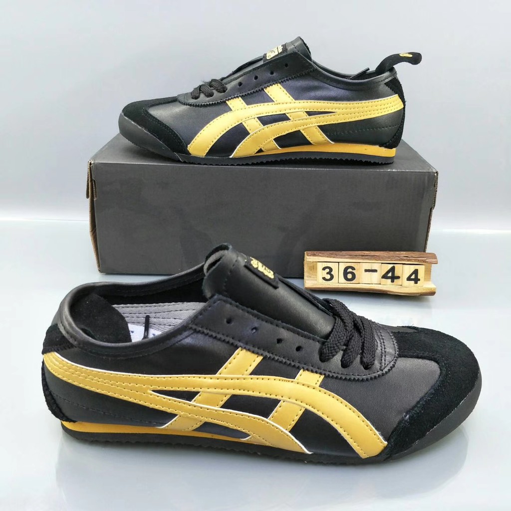 asics tiger black yellow