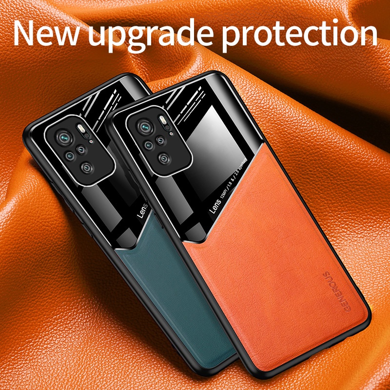 Casing Poco M3 Pro X3 Pro F3 X3 Nfc Redmi Note 10 5g 10s 10 Pro Max Case Luxury Leather Texure 2024