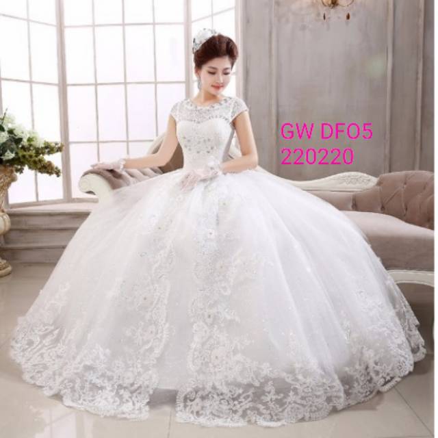 New Korean Wedding Dresses Korean Bride White Lace Wedding Dresses Shopee Singapore