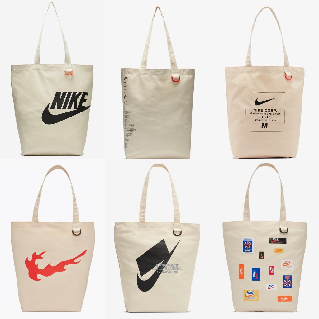 nike cream tote bag